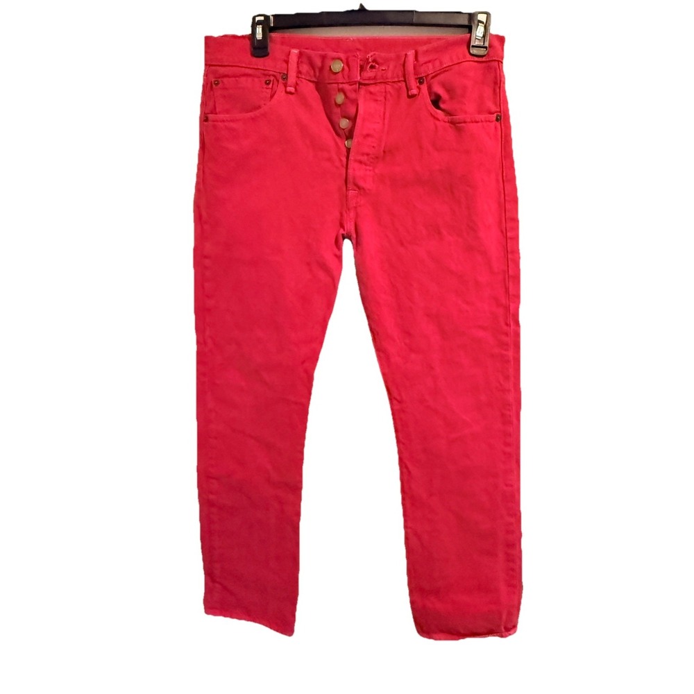 Vintage Levi's 501  Women's Button Fly 33x32‎  Red Excellent Cond.